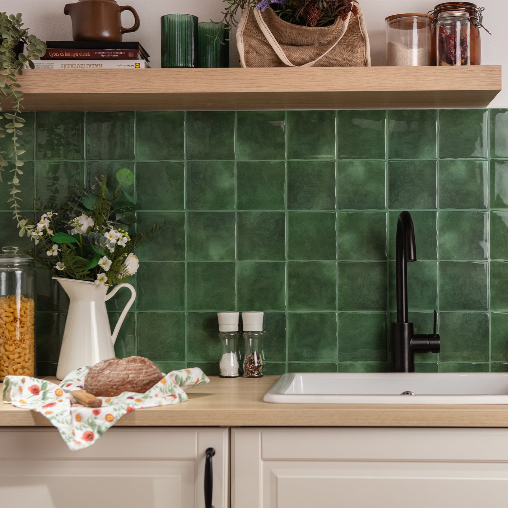 Stick&Done Falburkolat Madrid Green - 10db - 23x23cm