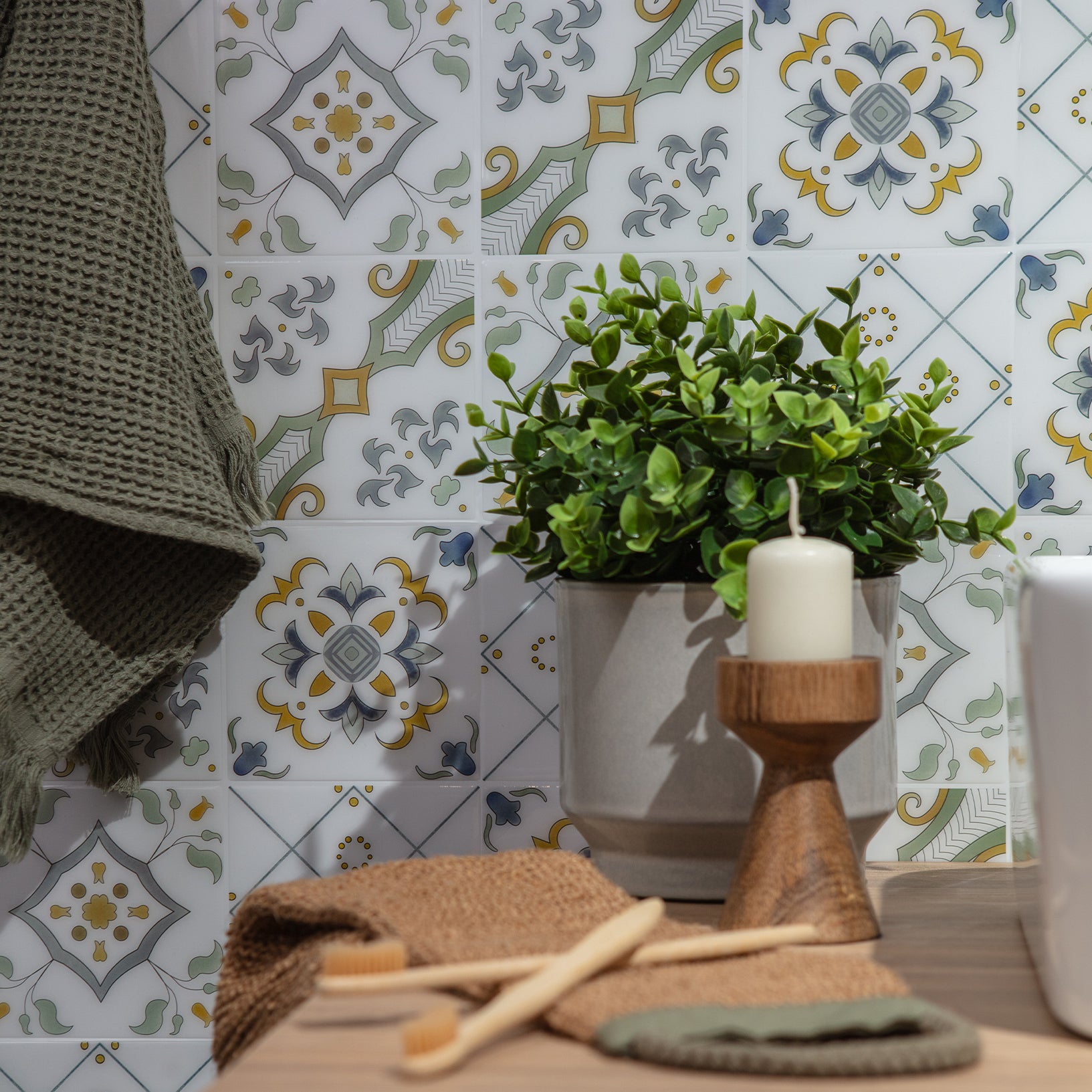 Stick&Done Falburkolat Madrid White - 10db - 23x23cm