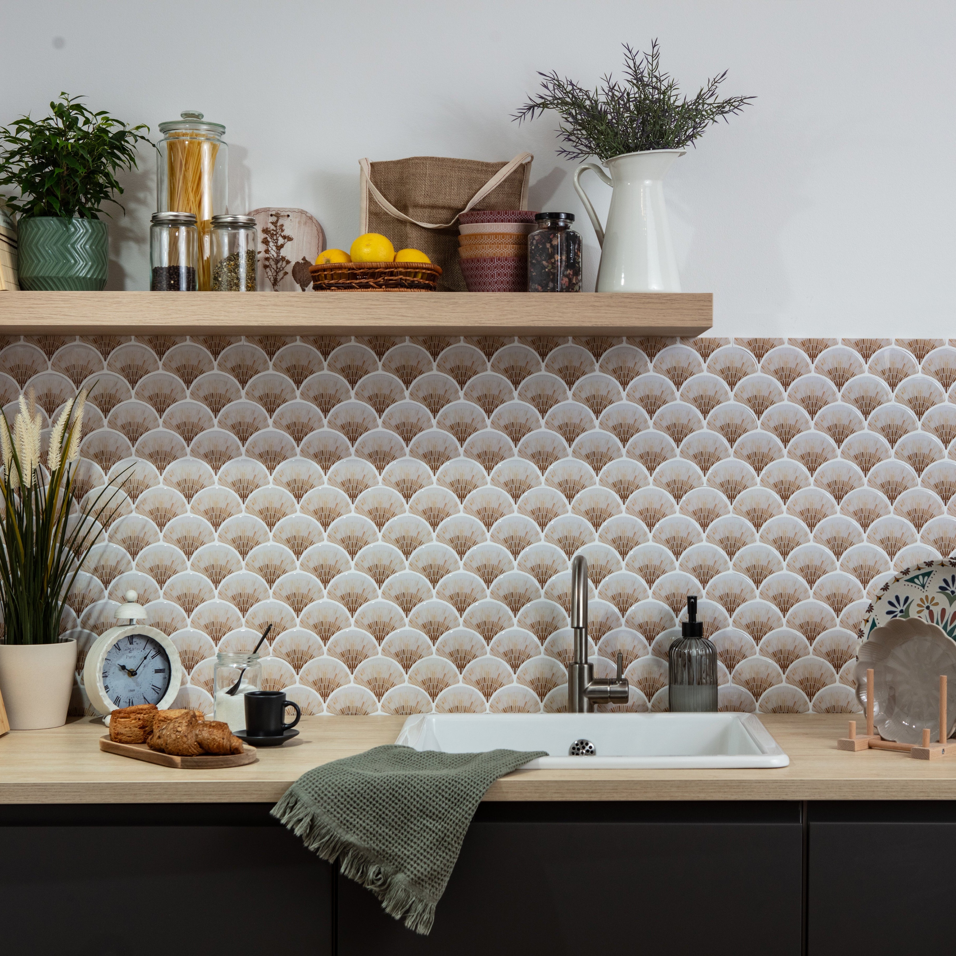 Stick&Done Falburkolat Cairo Beige - 10db - 30x30cm