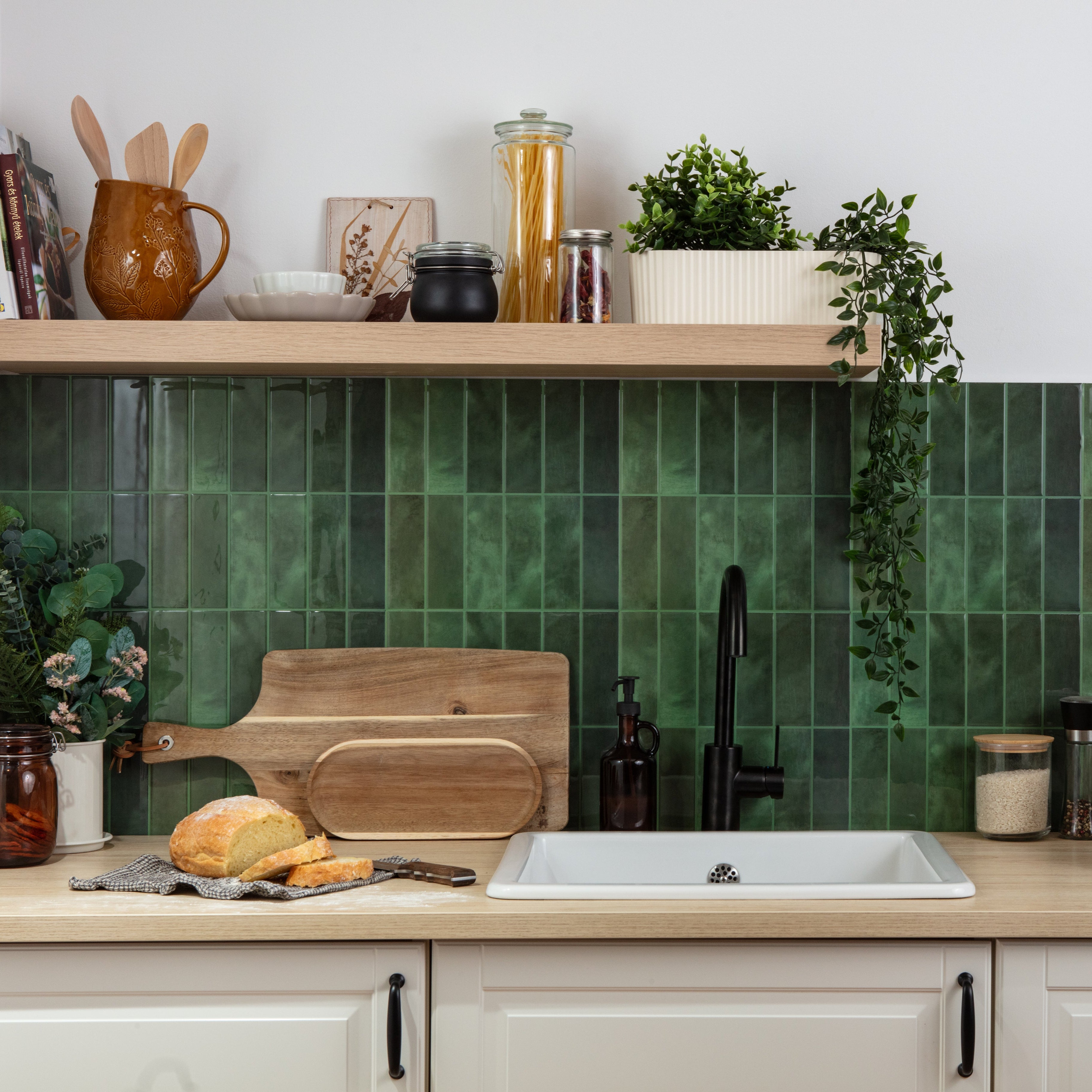 Stick&Done Falburkolat Bali Green - 10db - 30x30cm