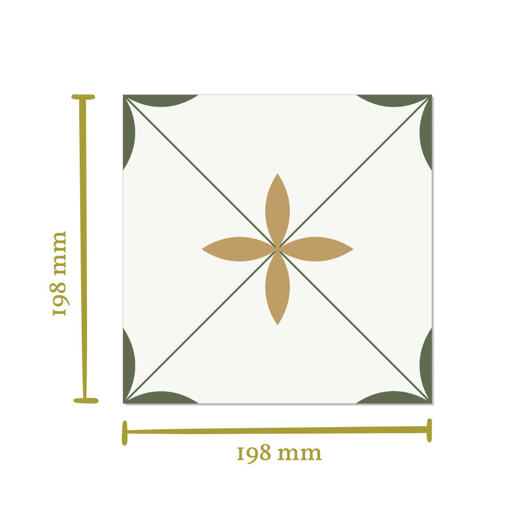 Stick&Done Pro Falburkolat Porto Flower - 10db - 20x20cm